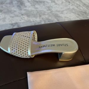 Sandals, beautiful, light,gold mesh. New with tag